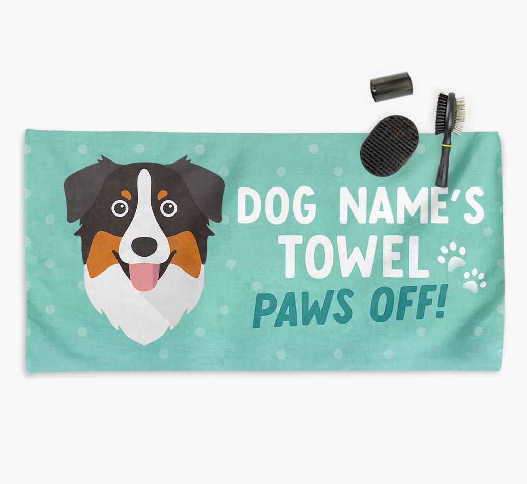 Paws Off Personalized Towel for your {breedFullName}