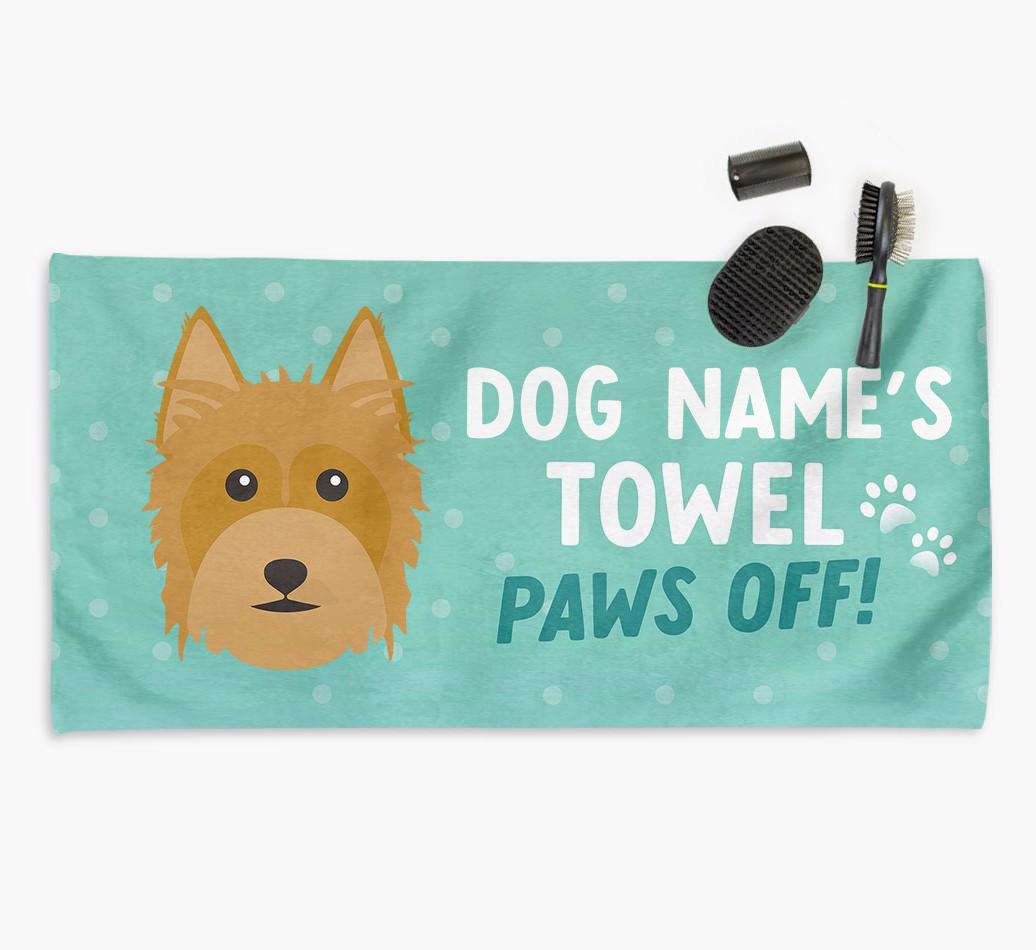 Paws Off Personalized Towel for your {breedFullName}