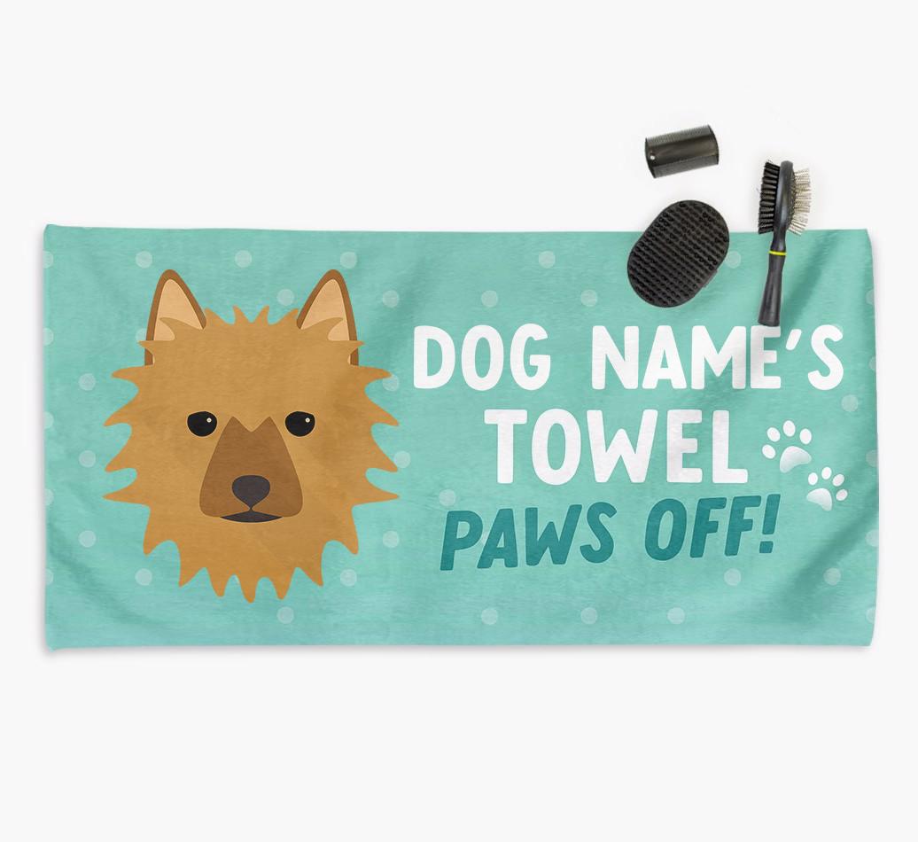 Paws Off Personalized Towel for your {breedFullName}