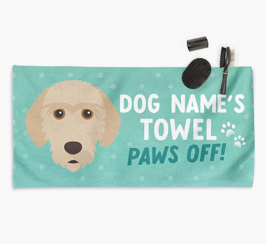 Paws Off Personalized Towel for your {breedFullName}