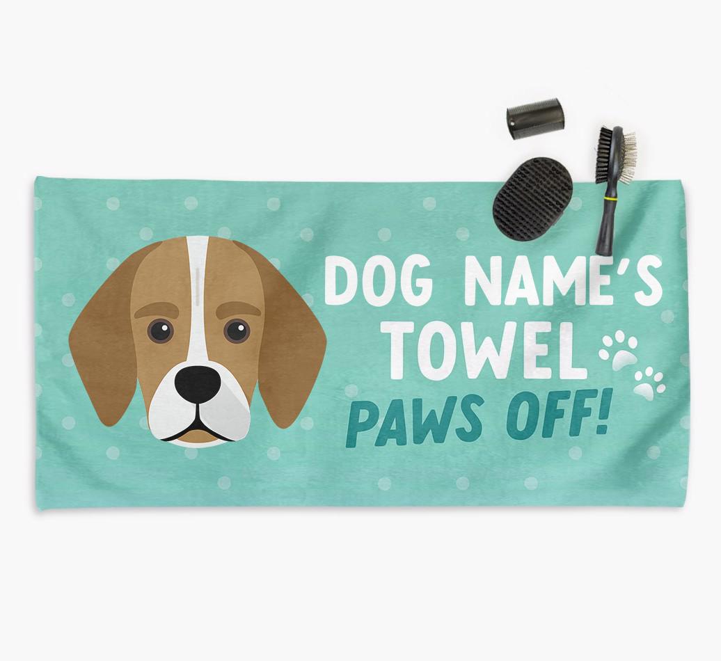 Paws Off Personalized Towel for your {breedFullName}