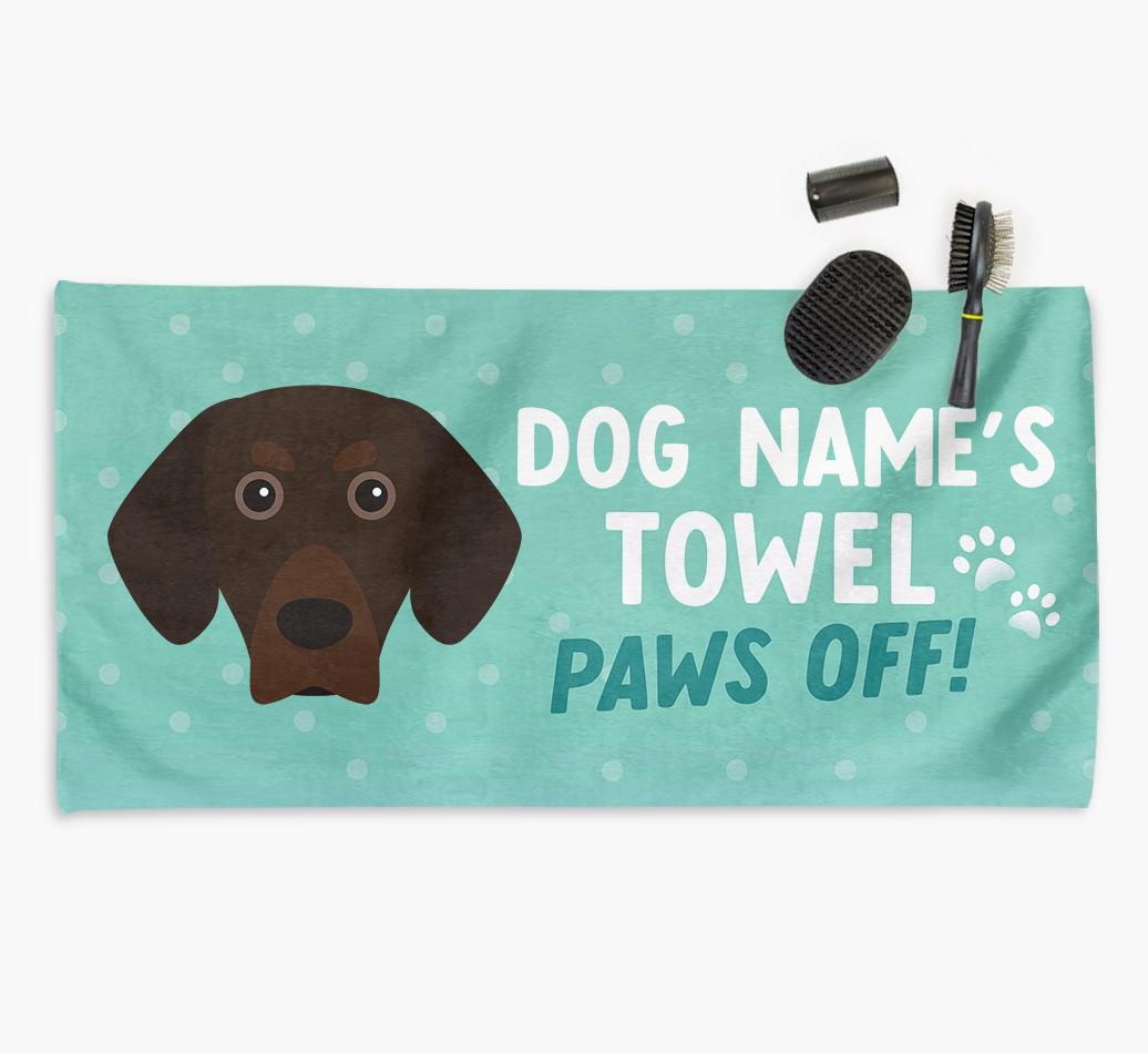 Paws Off Personalized Towel for your {breedFullName}