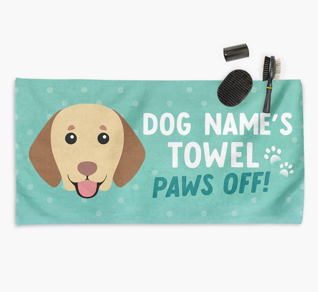 Paws Off Personalized Towel for your {breedFullName}