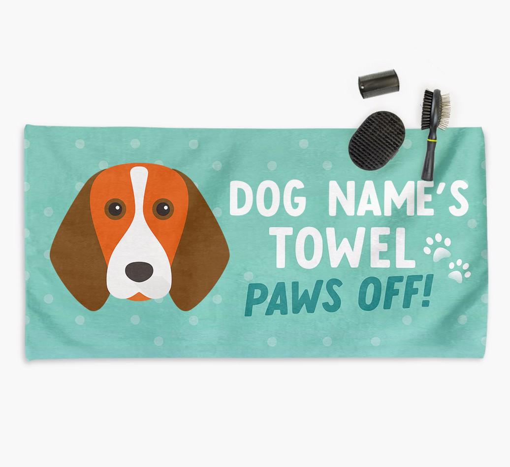 Paws Off Personalized Towel for your {breedFullName}