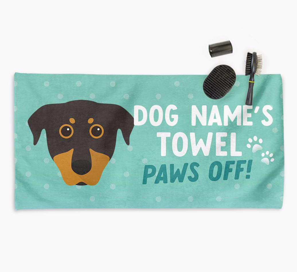 Paws Off Personalized Towel for your {breedFullName}