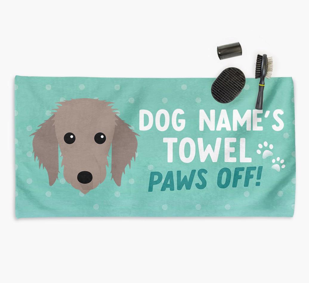 Paws Off Personalized Towel for your {breedFullName}