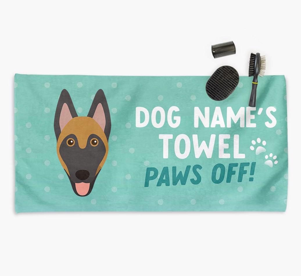 Paws Off Personalized Towel for your {breedFullName}