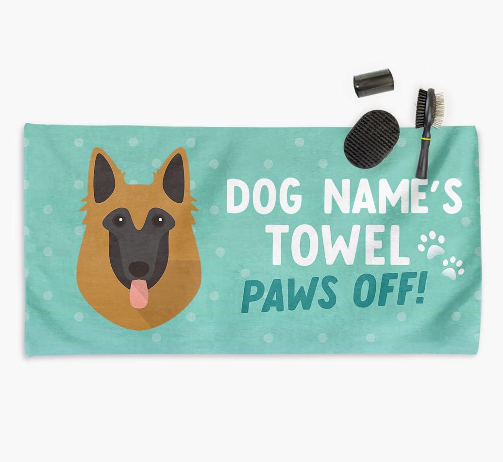 Paws Off Personalized Towel for your {breedFullName}