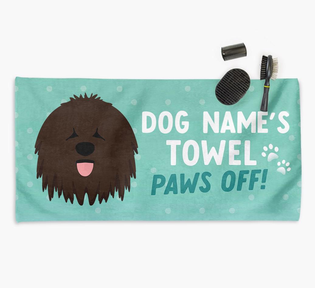 Paws Off Personalized Towel for your {breedFullName}