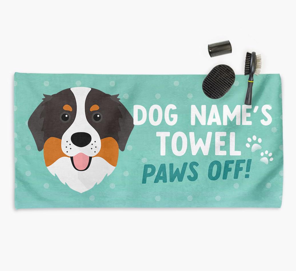 Paws Off Personalized Towel for your {breedFullName}
