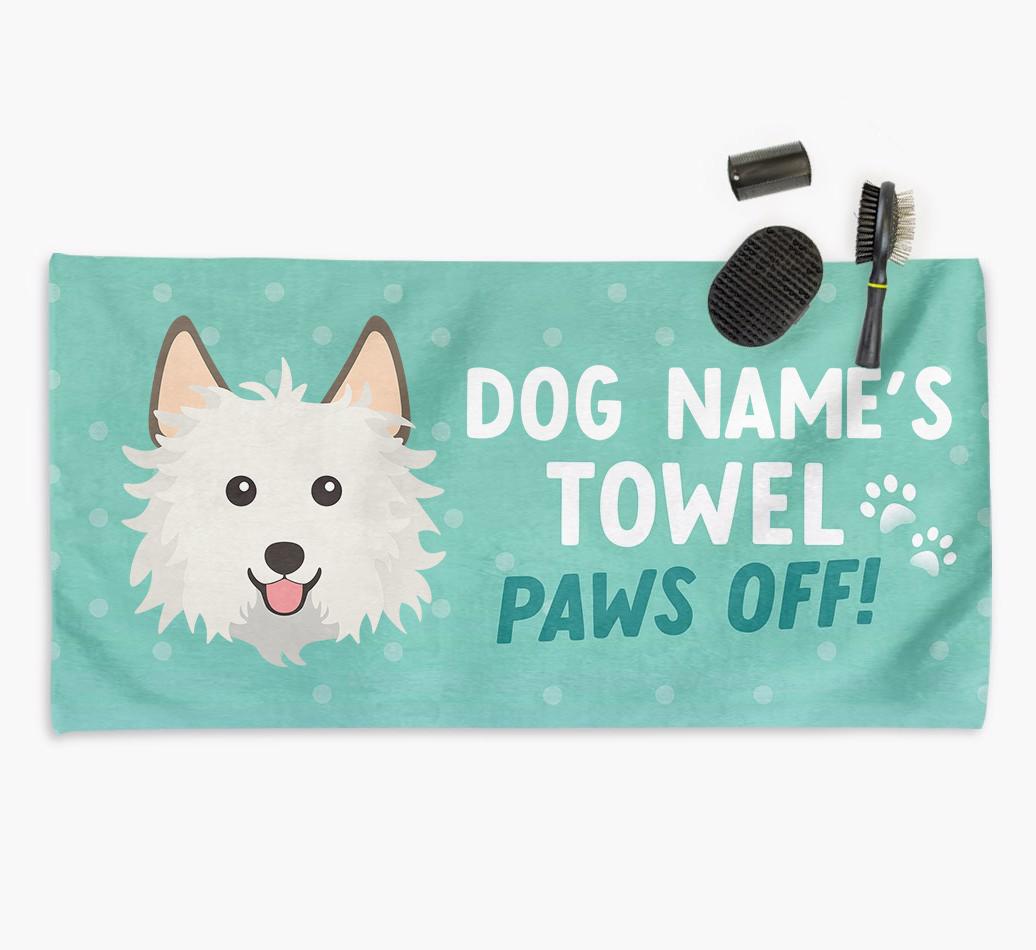 Paws Off Personalized Towel for your {breedFullName}