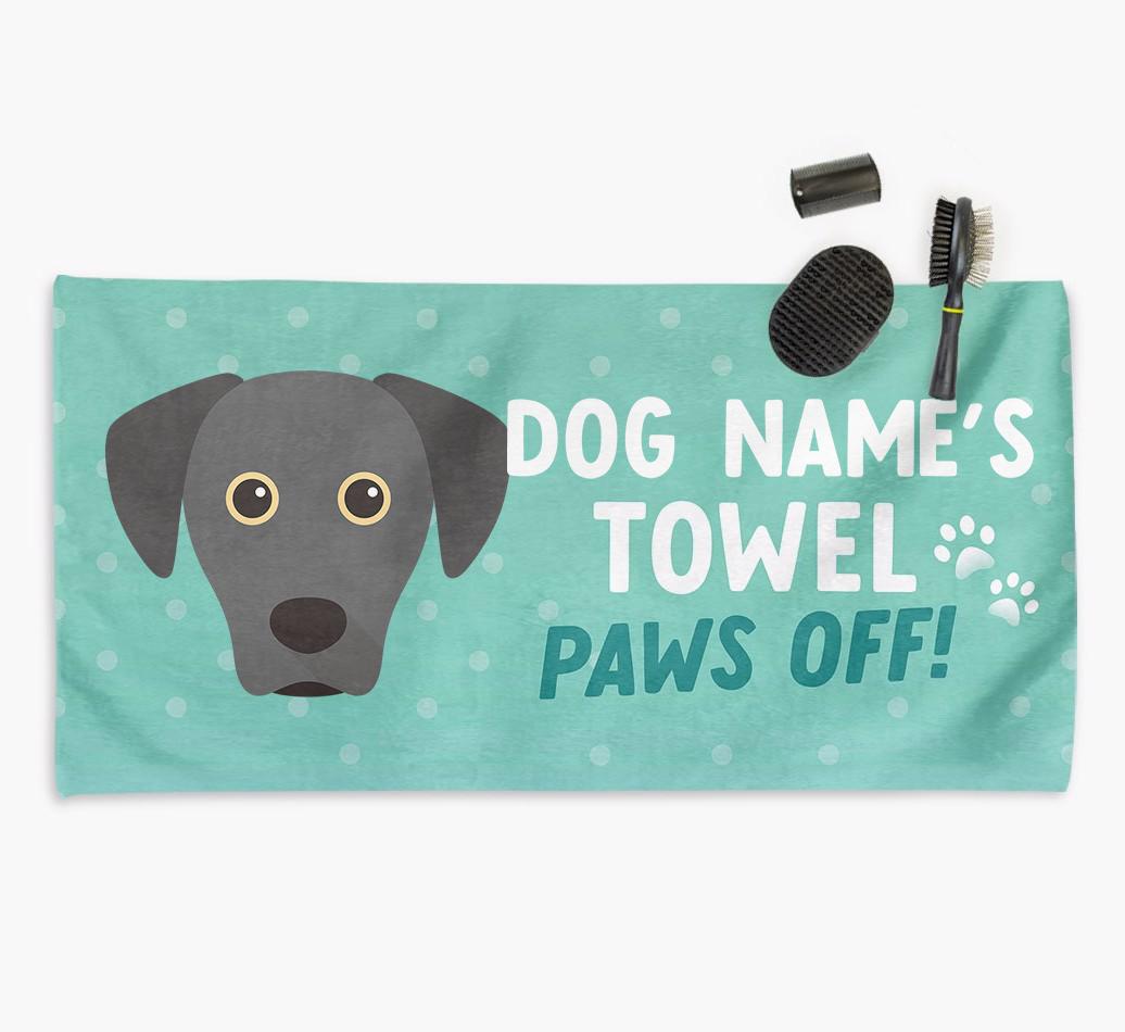 Paws Off Personalized Towel for your {breedFullName}