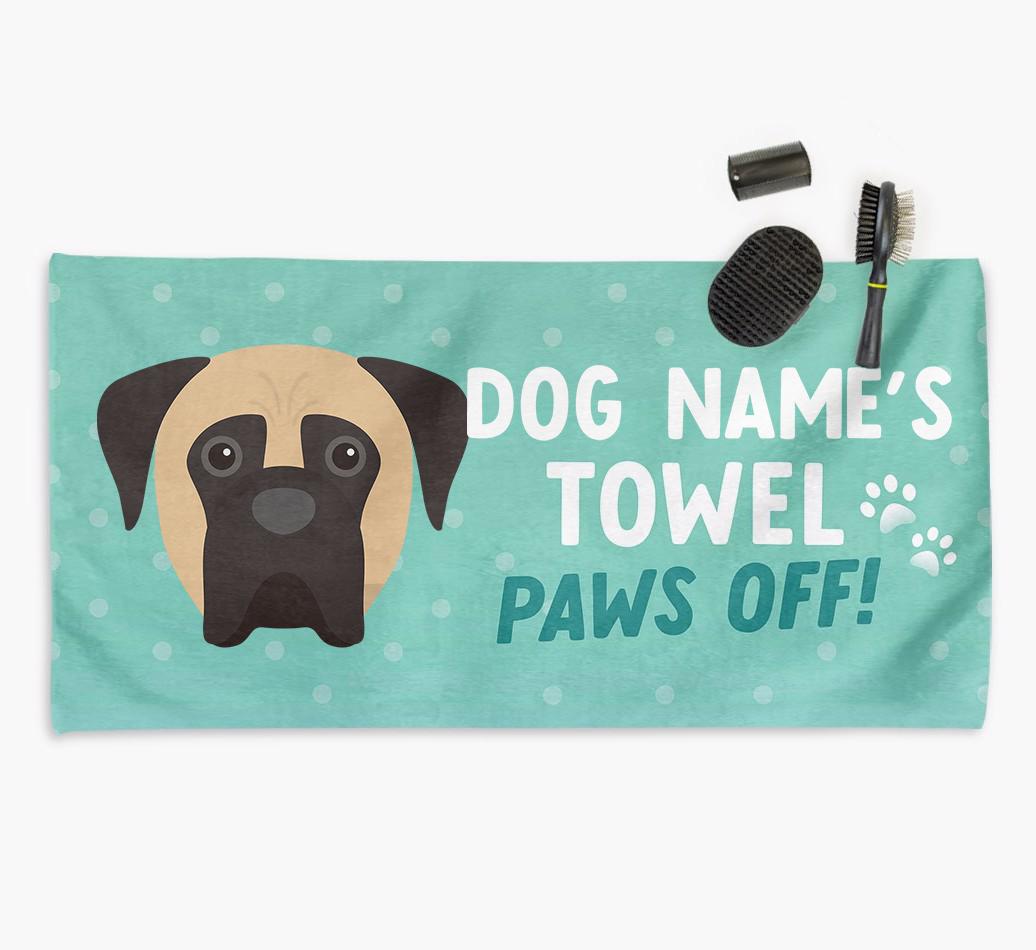 Paws Off Personalized Towel for your {breedFullName}