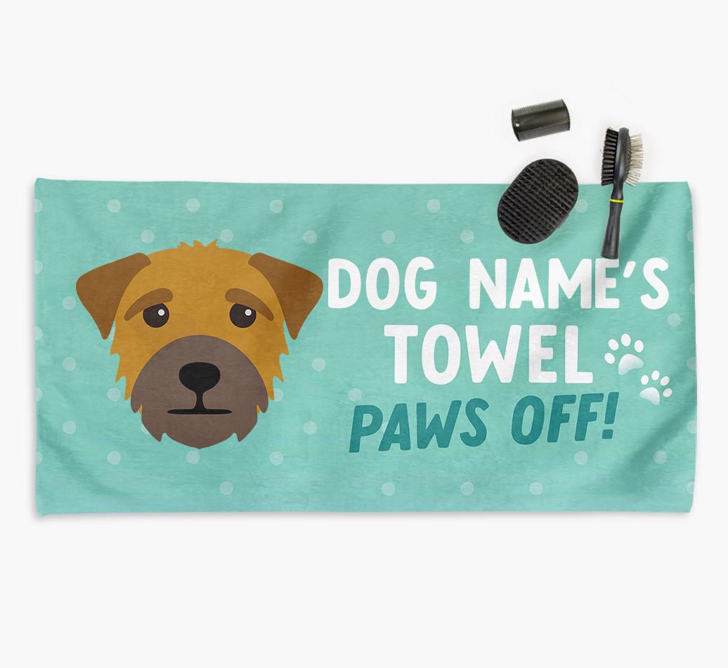 Paws Off Personalized Towel for your {breedFullName}