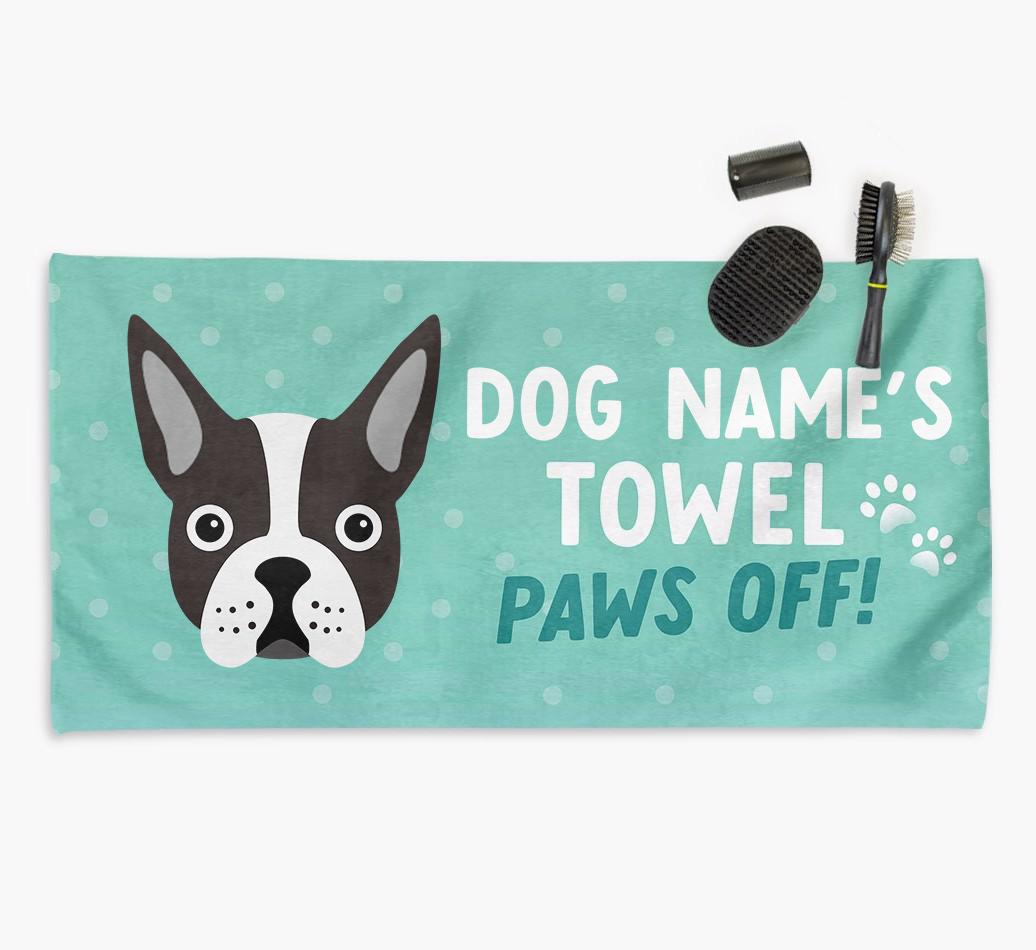 Paws Off Personalized Towel for your {breedFullName}