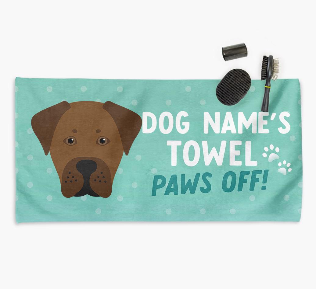 Paws Off Personalized Towel for your {breedFullName}