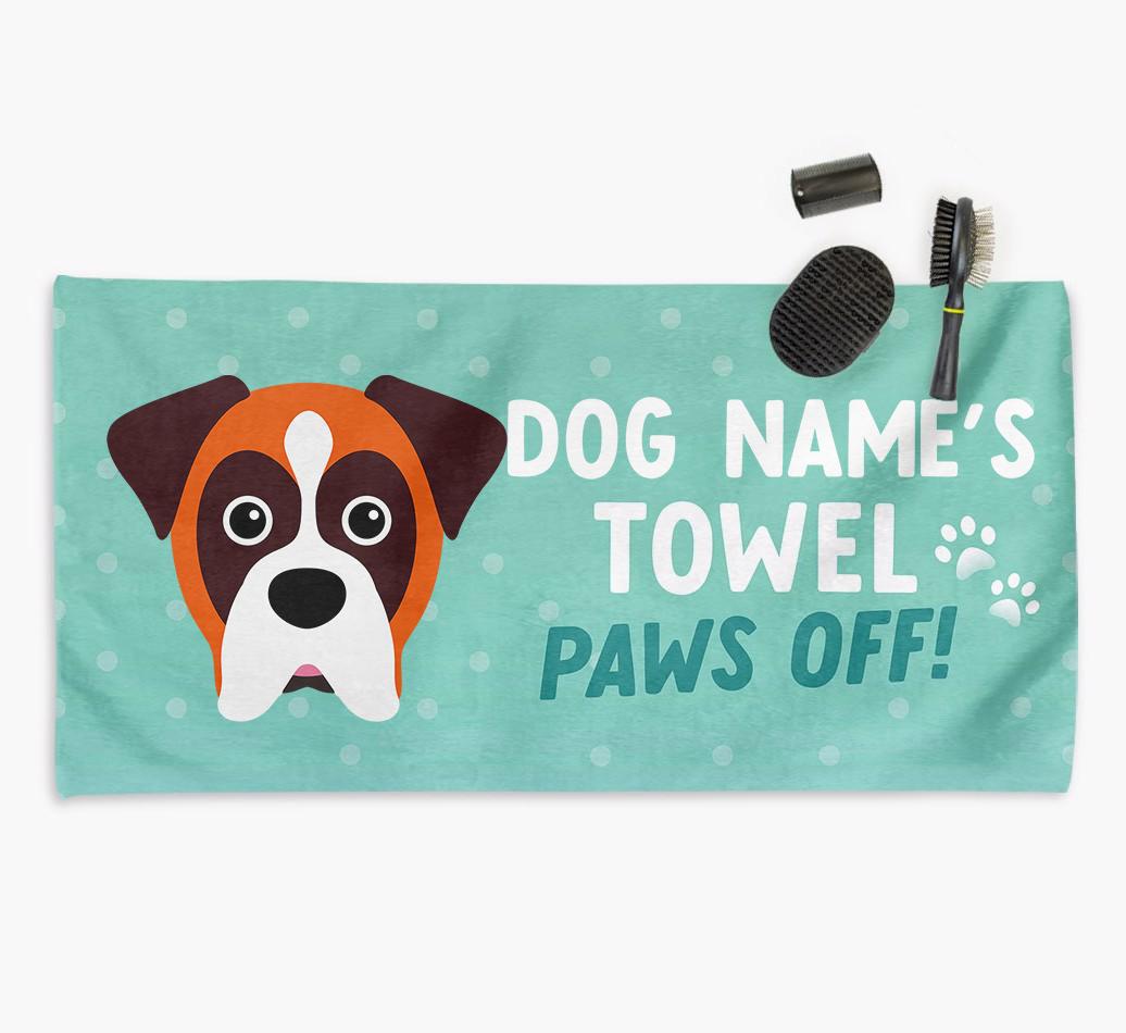 Paws Off Personalized Towel for your {breedFullName}