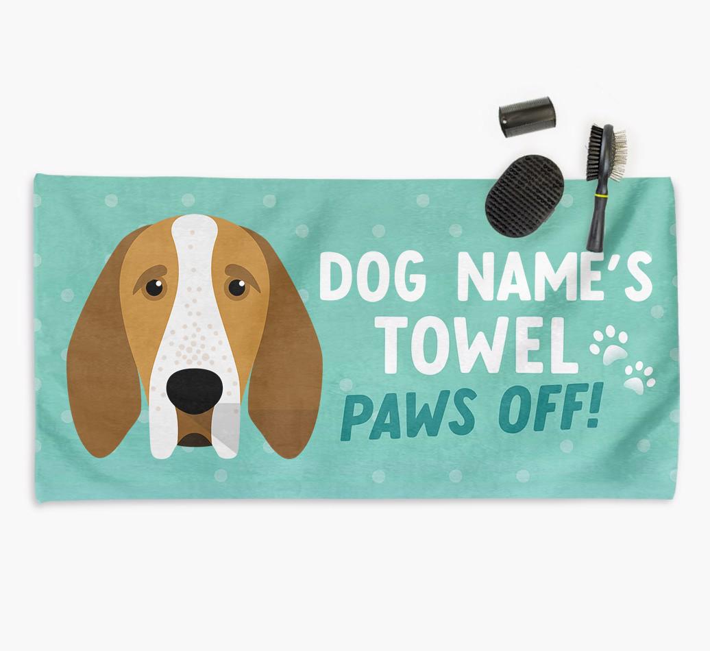 Paws Off Personalized Towel for your {breedFullName}