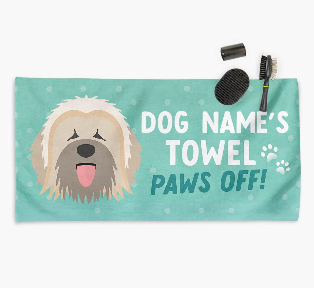 Paws Off Personalized Towel for your {breedFullName}