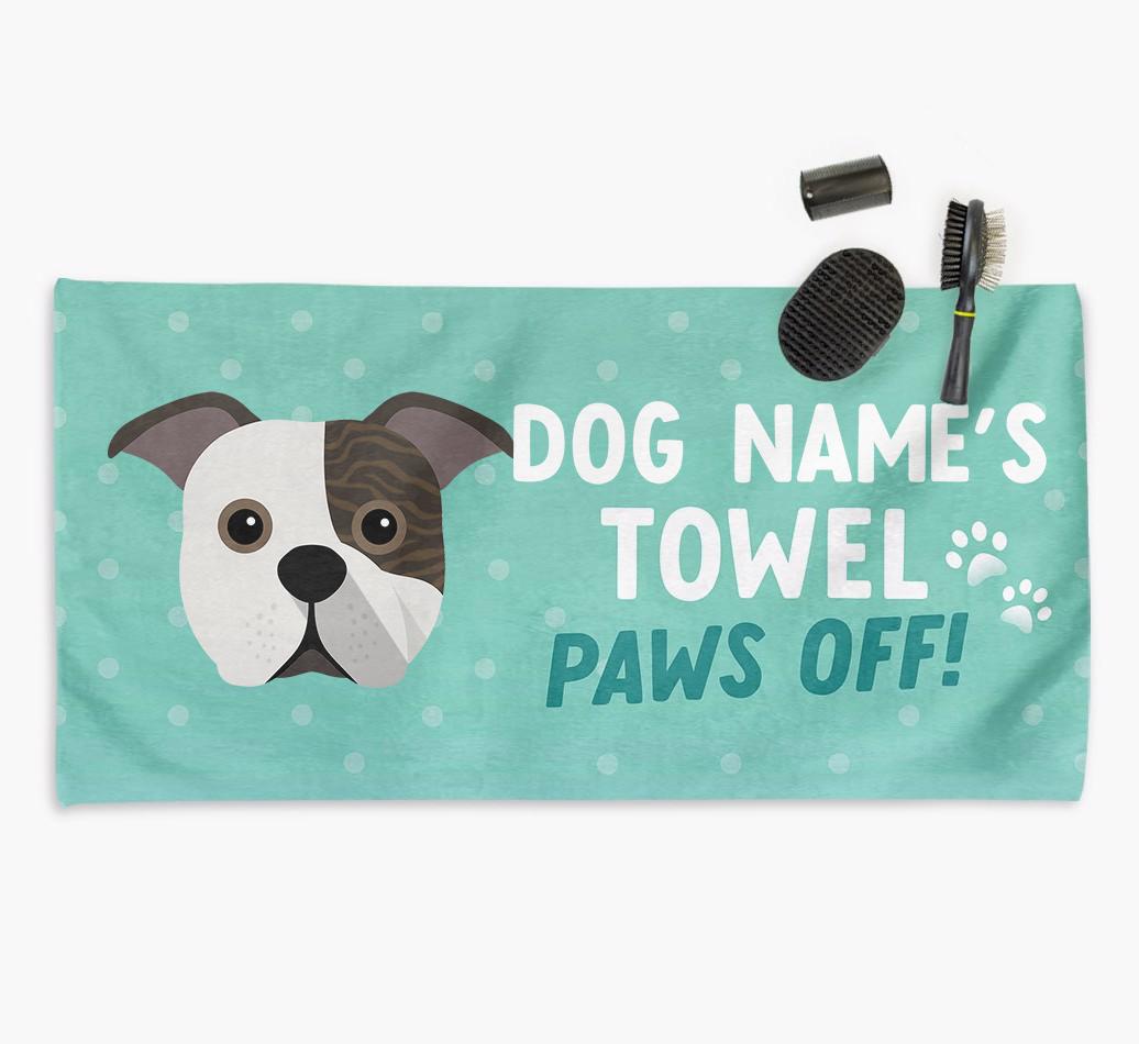 Paws Off Personalized Towel for your {breedFullName}