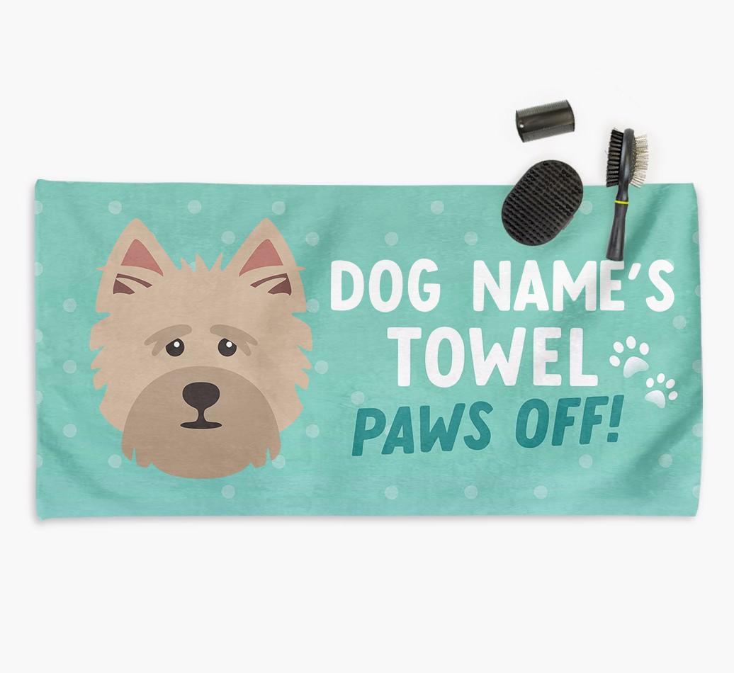 Paws Off Personalized Towel for your {breedFullName}