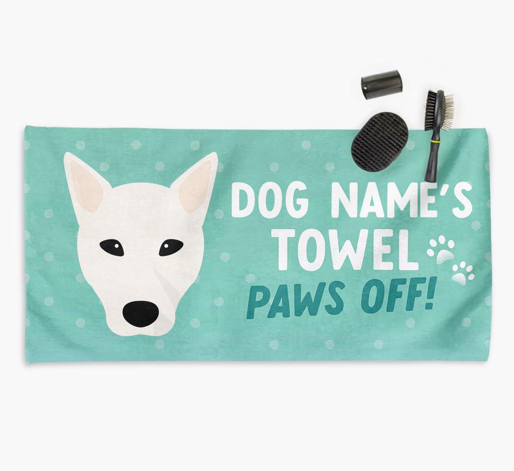 Paws Off Personalized Towel for your {breedFullName}