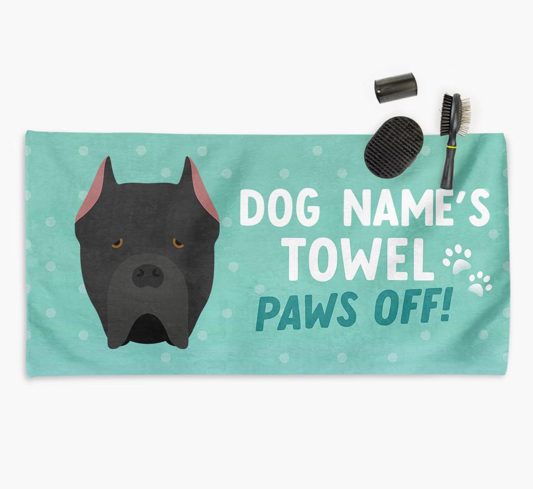Paws Off Personalized Towel for your {breedFullName}