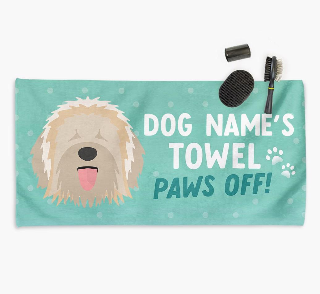 Paws Off Personalized Towel for your {breedFullName}