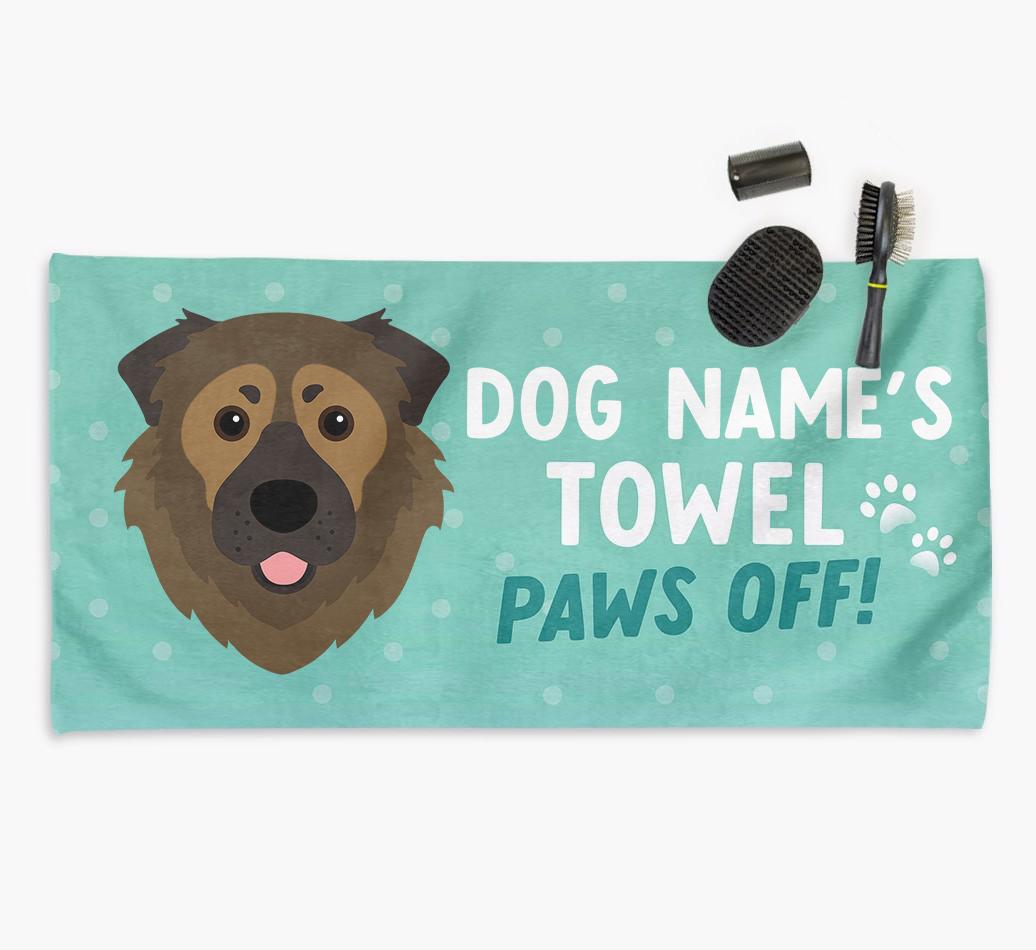 Paws Off Personalized Towel for your {breedFullName}