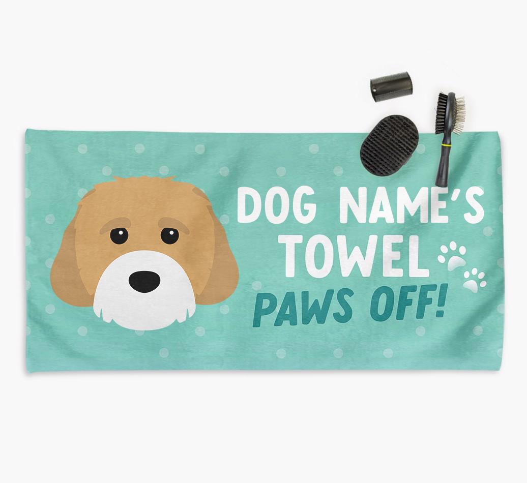 Paws Off Personalized Towel for your {breedFullName}