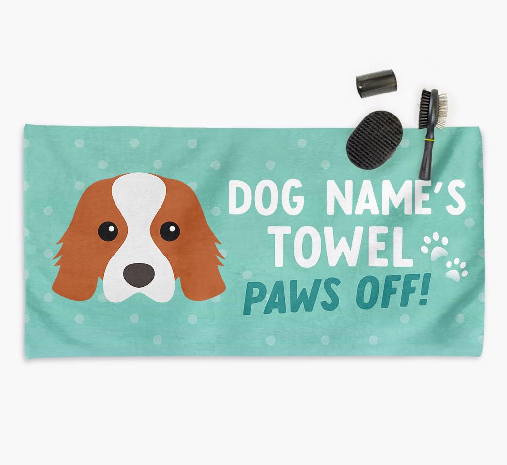 Paws Off Personalized Towel for your {breedFullName}