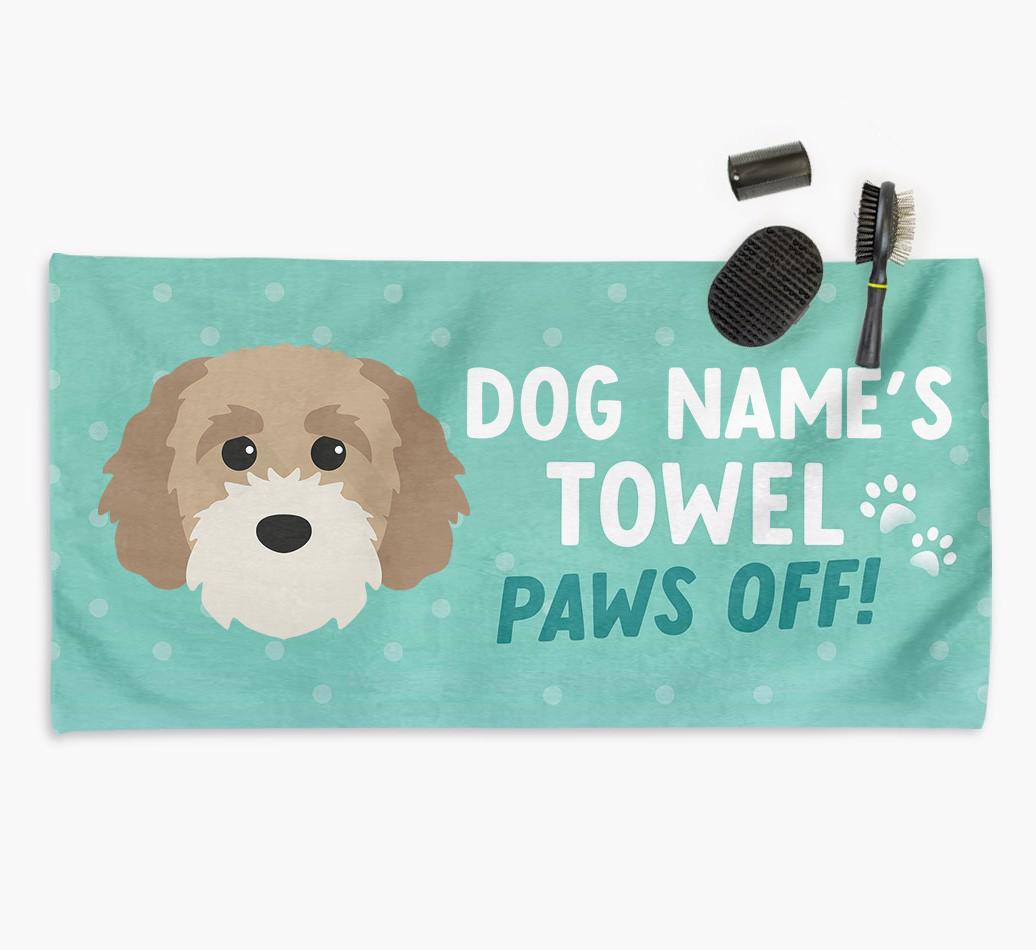 Paws Off Personalized Towel for your {breedFullName}
