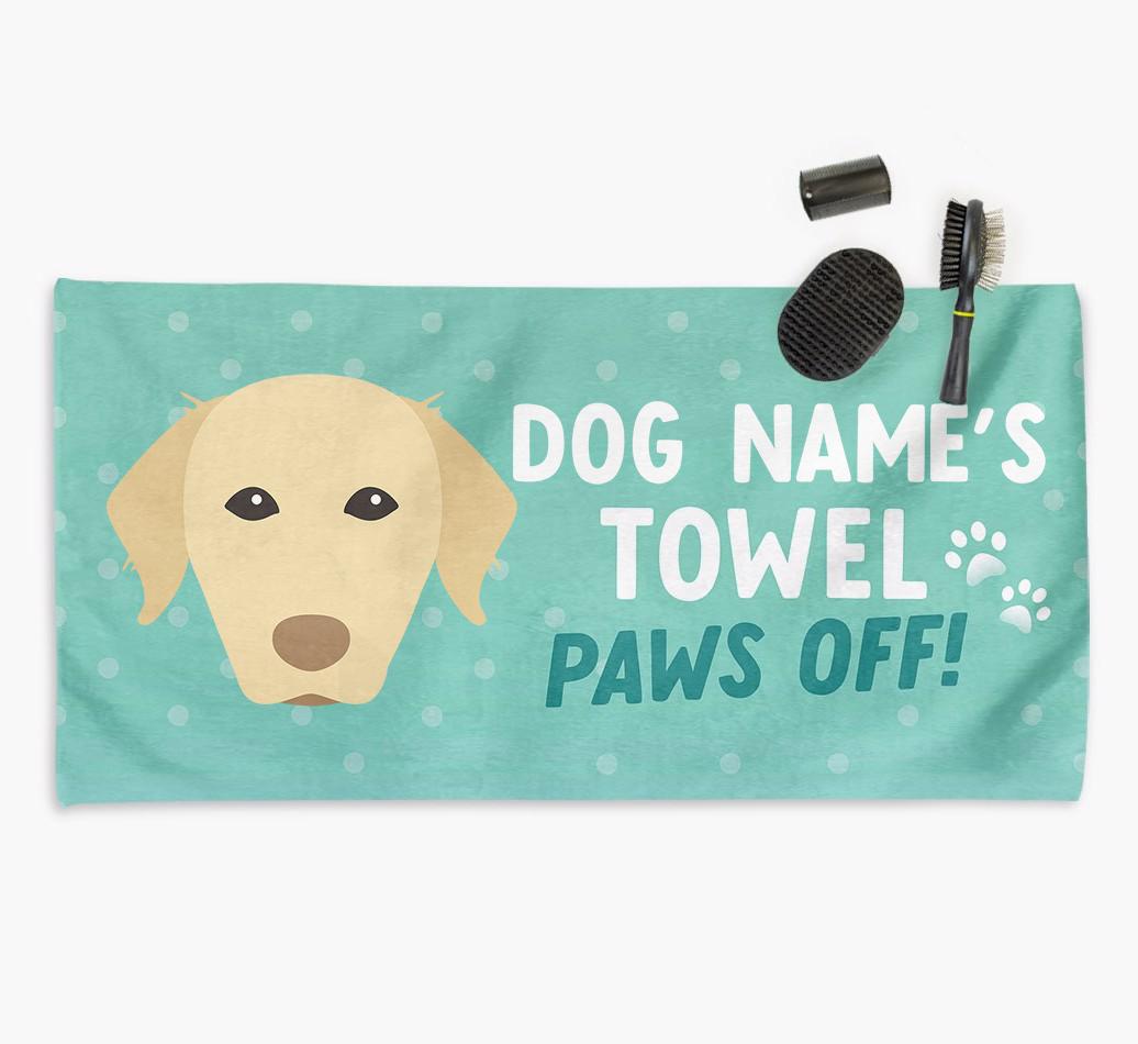 Paws Off Personalized Towel for your {breedFullName}