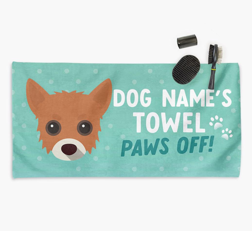 Paws Off Personalized Towel for your {breedFullName}