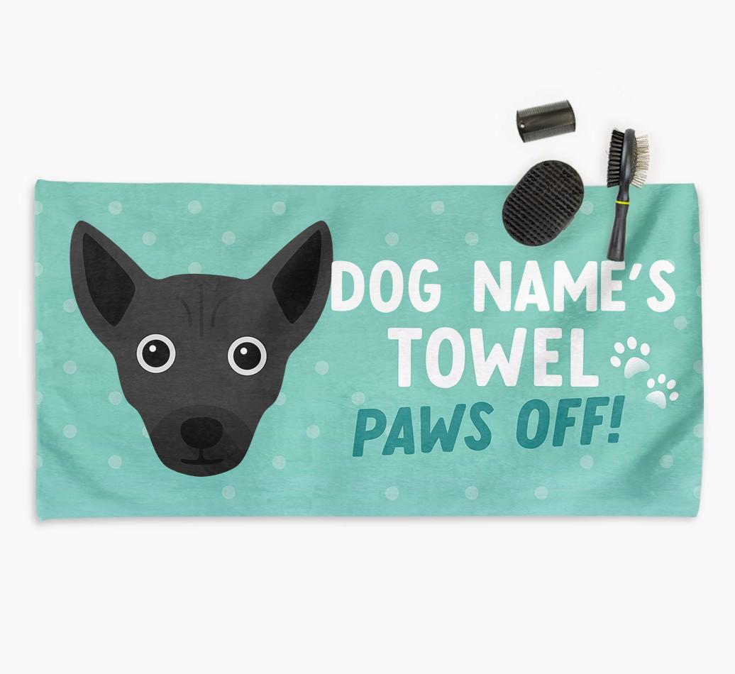 Paws Off Personalized Towel for your {breedFullName}