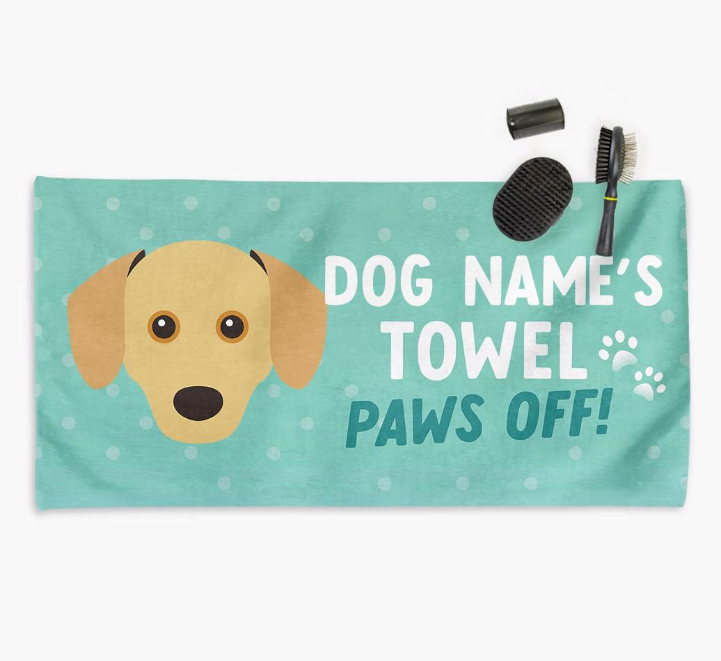 Paws Off Personalized Towel for your {breedFullName}