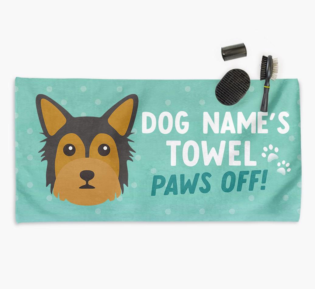 Paws Off Personalized Towel for your {breedFullName}