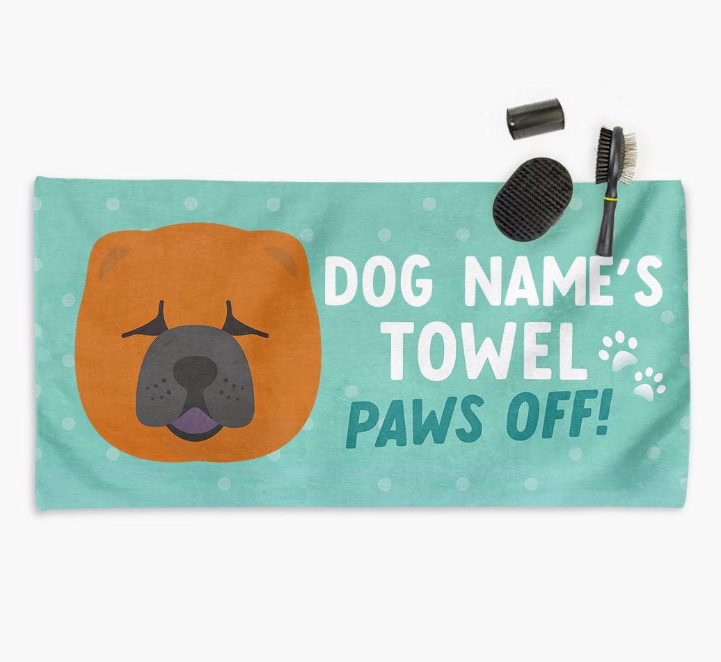 Paws Off Personalized Towel for your {breedFullName}