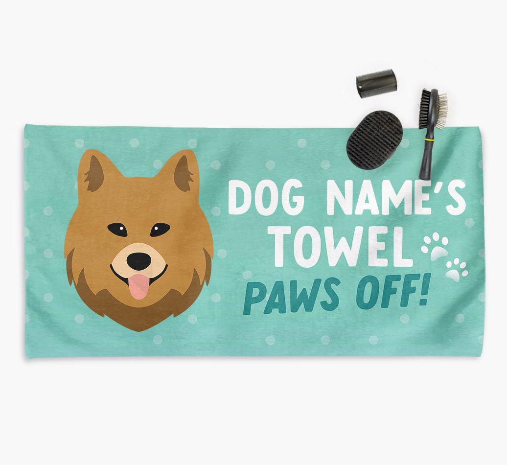Paws Off Personalized Towel for your {breedFullName}