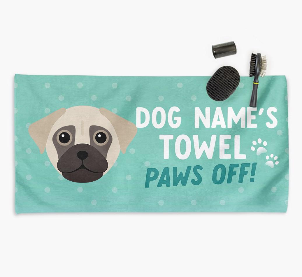 Paws Off Personalized Towel for your {breedFullName}
