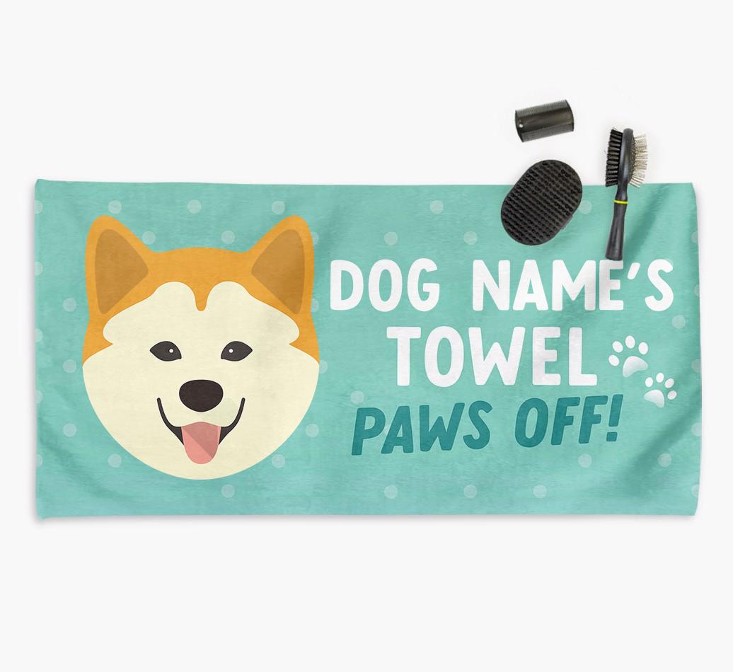 Paws Off Personalized Towel for your {breedFullName}