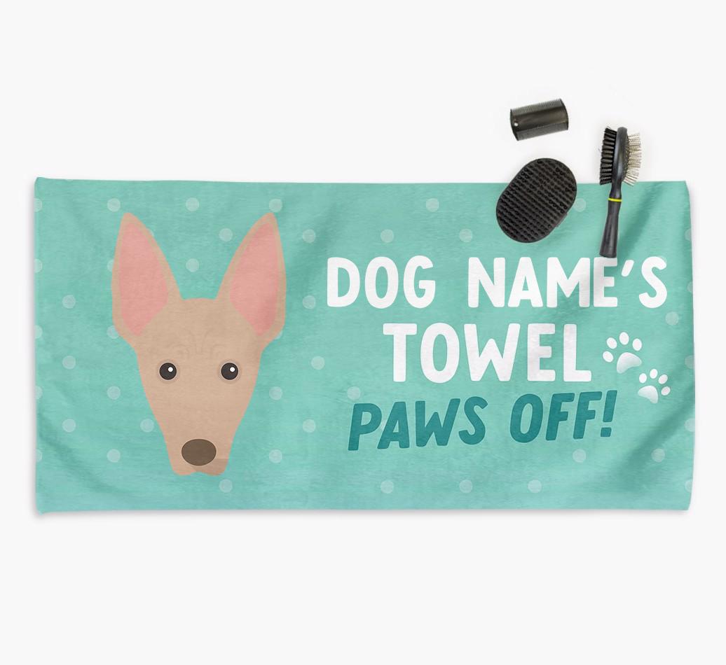 Paws Off Personalized Towel for your {breedFullName}
