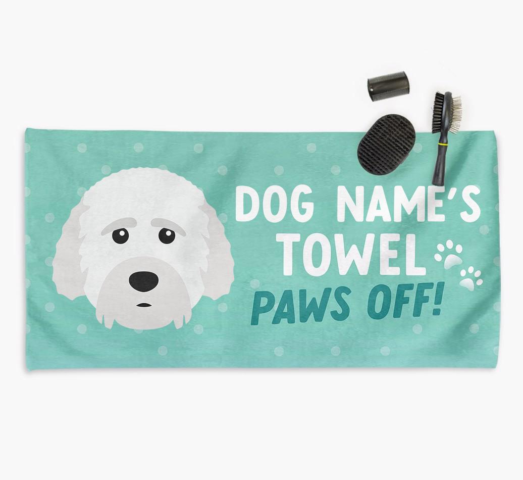 Paws Off Personalized Towel for your {breedFullName}