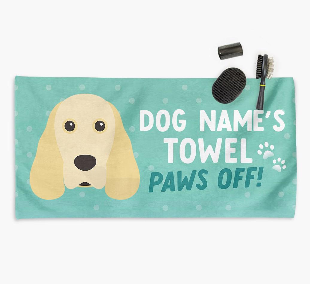 Paws Off Personalized Towel for your {breedFullName}