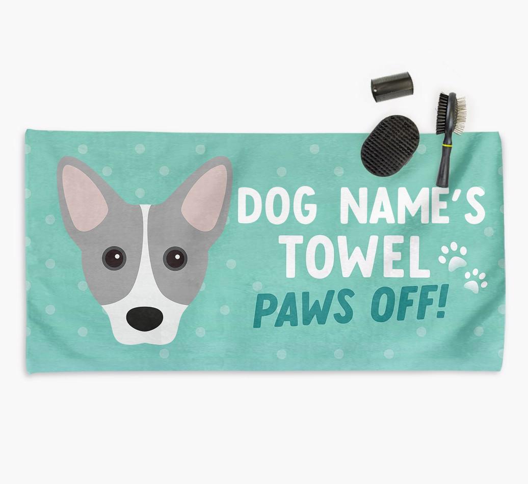 Paws Off Personalized Towel for your {breedFullName}
