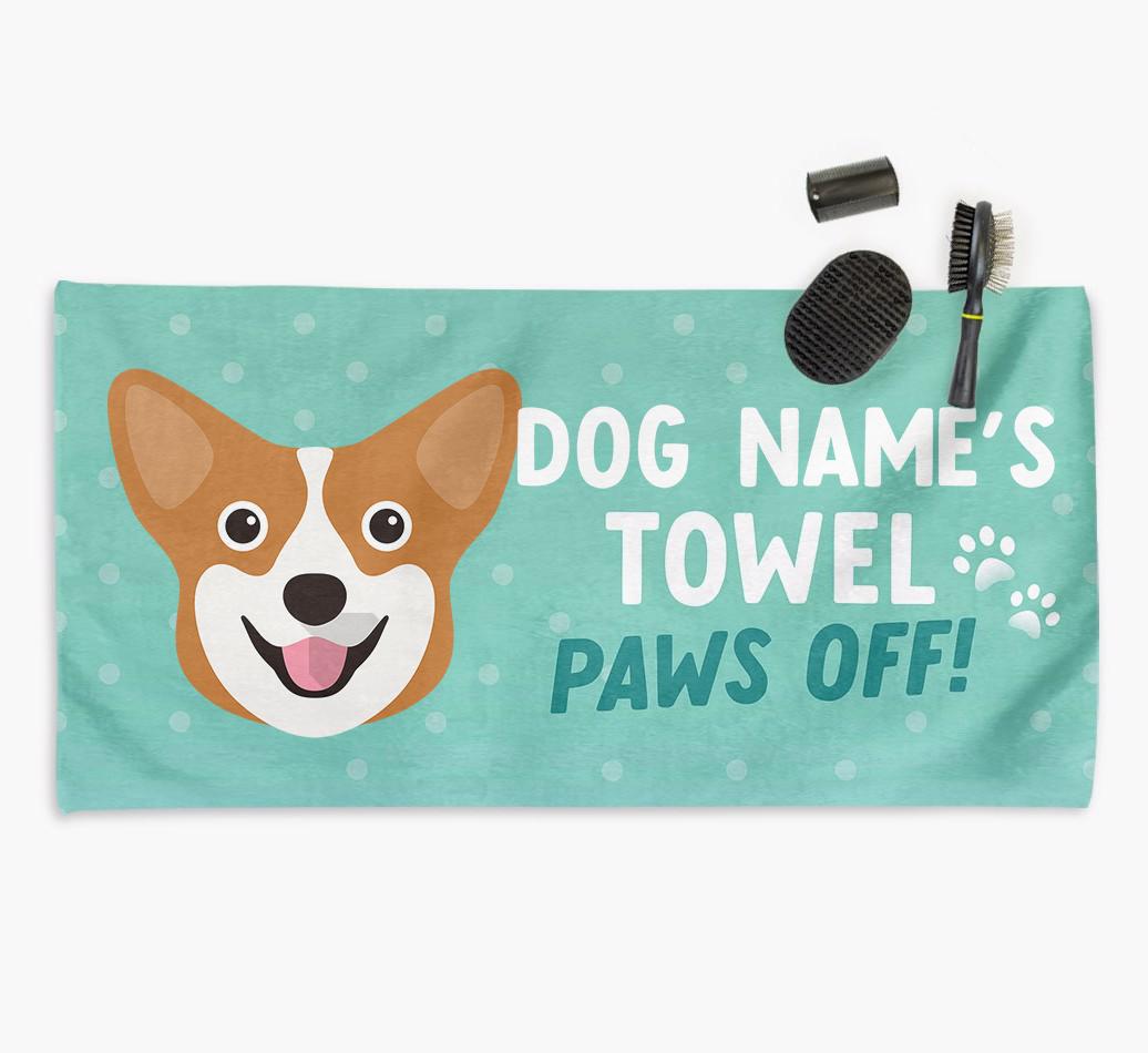 Paws Off Personalized Towel for your {breedFullName}