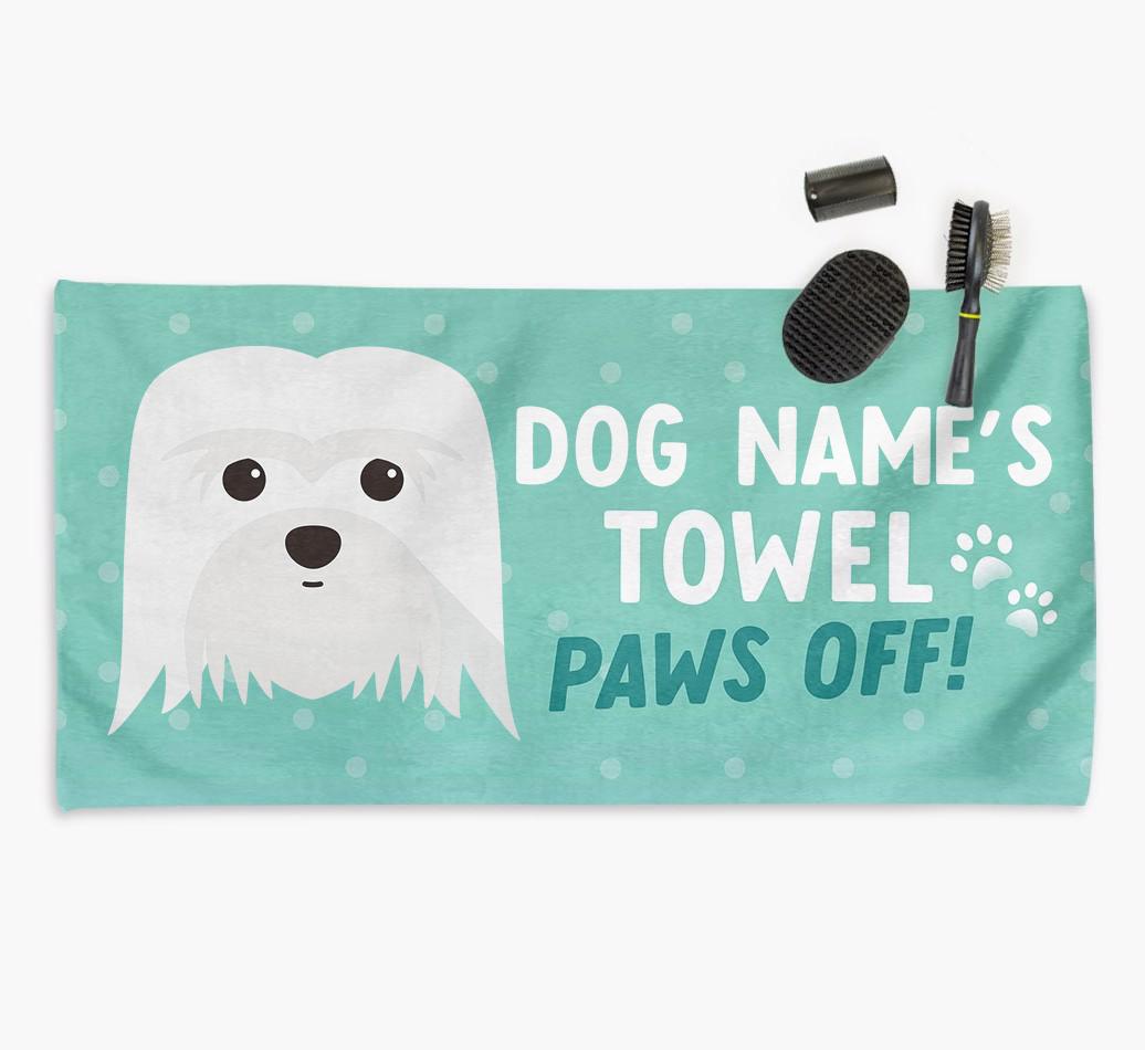 Paws Off Personalized Towel for your {breedFullName}