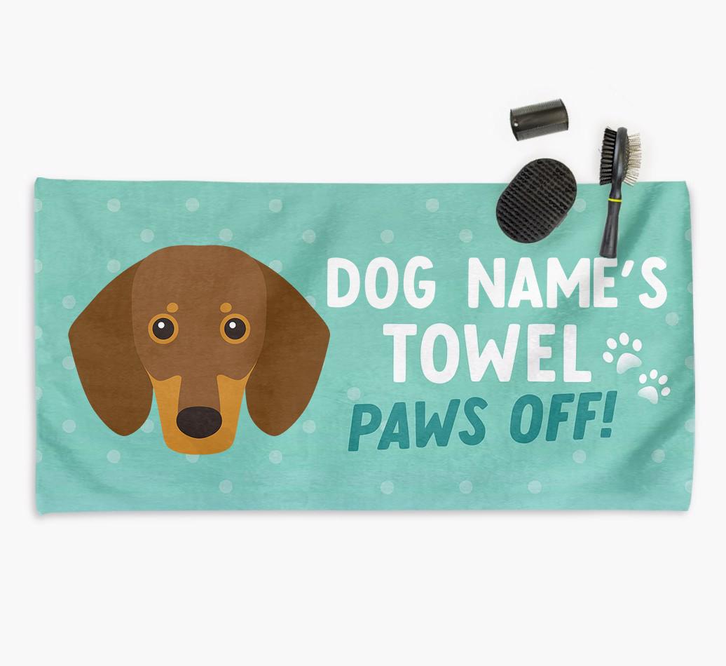 Paws Off Personalized Towel for your {breedFullName}