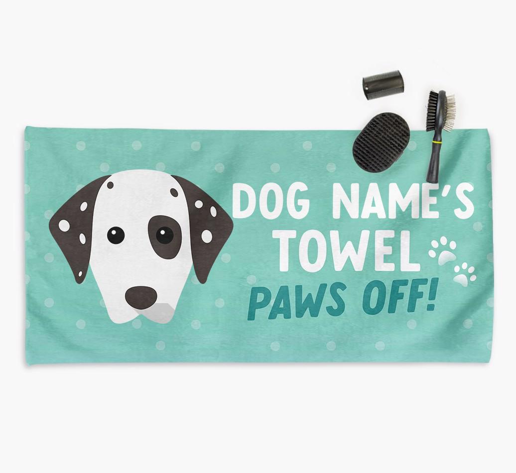 Paws Off Personalized Towel for your {breedFullName}