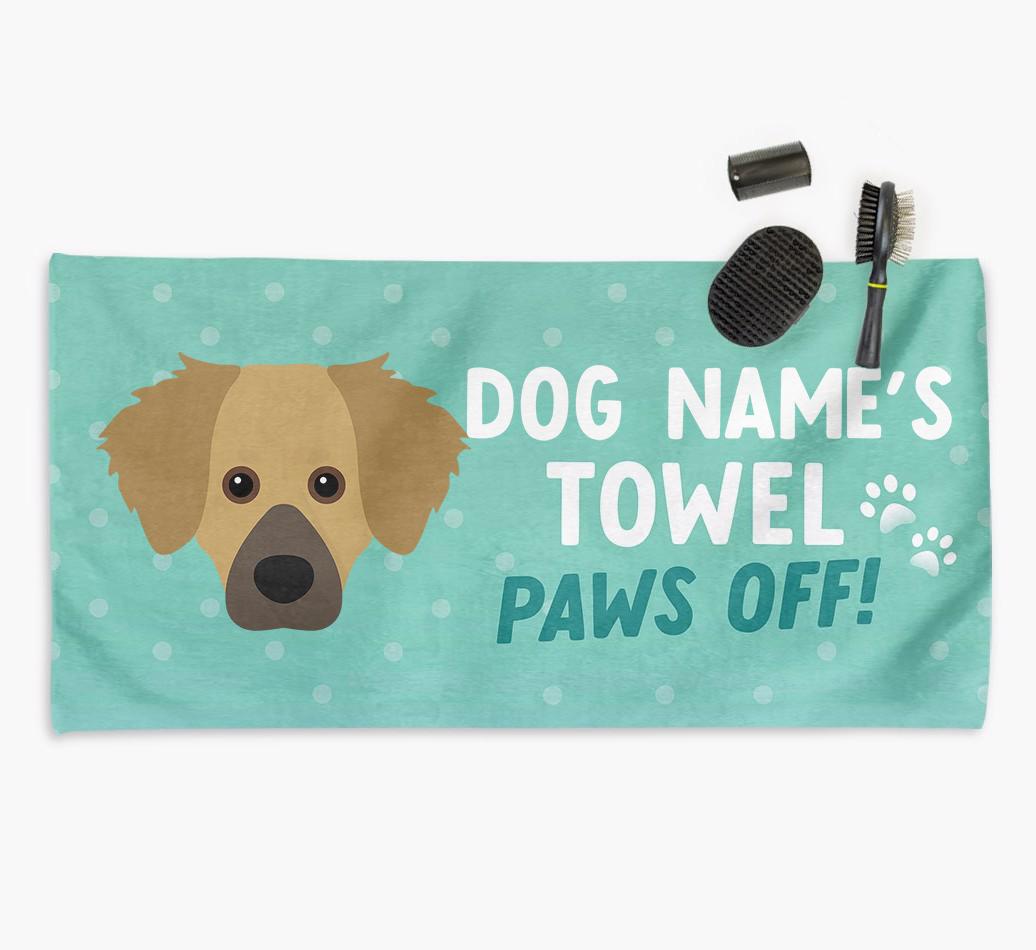 Paws Off Personalized Towel for your {breedFullName}